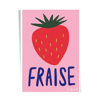 Affiche kids Fraise - A3