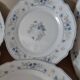 Series 10 flat plates Arcopal, white opaline with blue flowers