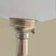Antique brass and opaline glass lamp – Modernist piece, 1940s