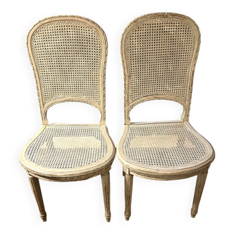 Pair of cane chairs