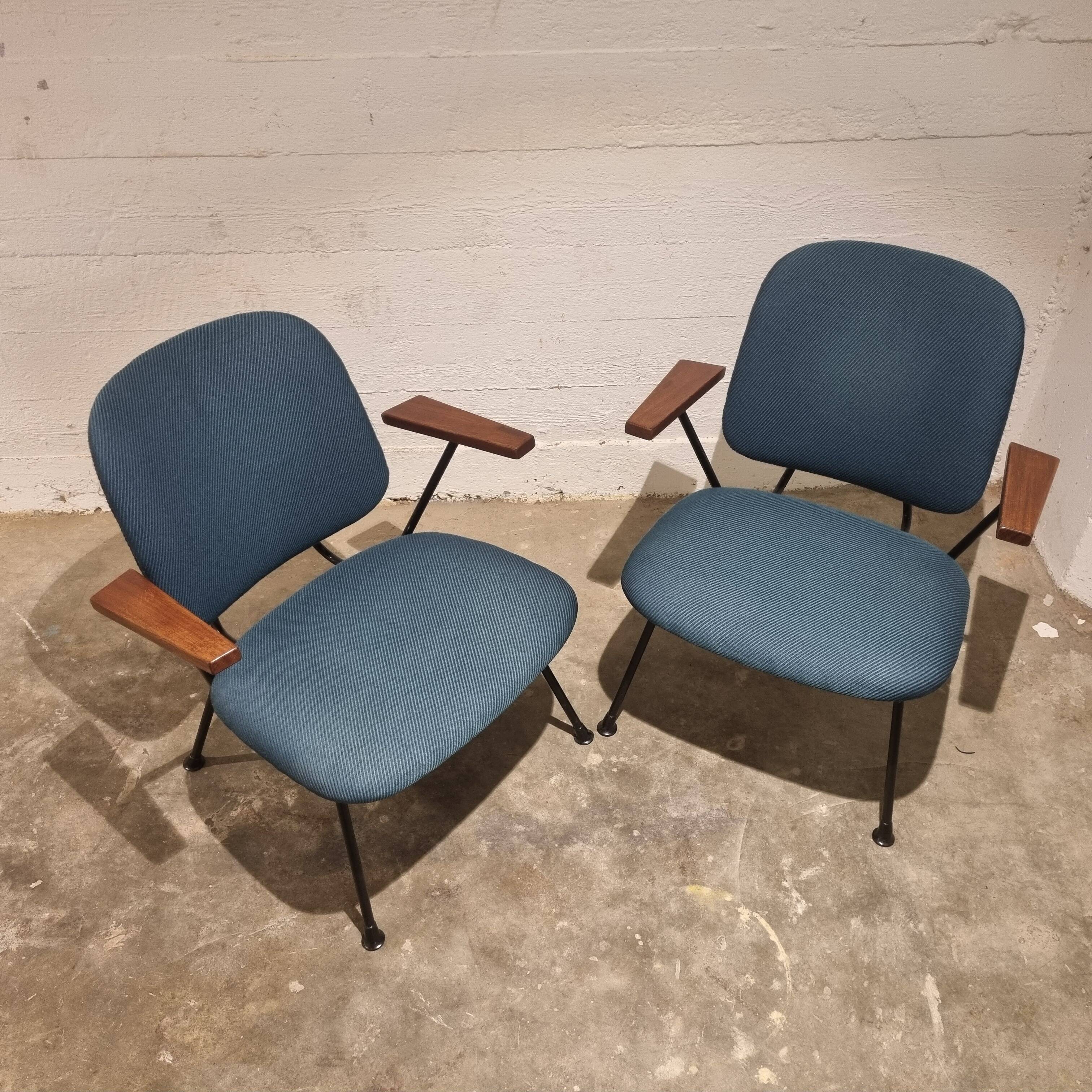 Pair of Armchairs by Gijs van der Sluis for van Der Sluis Steel Furniture