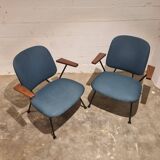 Pair of Armchairs by Gijs van der Sluis for van Der Sluis Steel Furniture