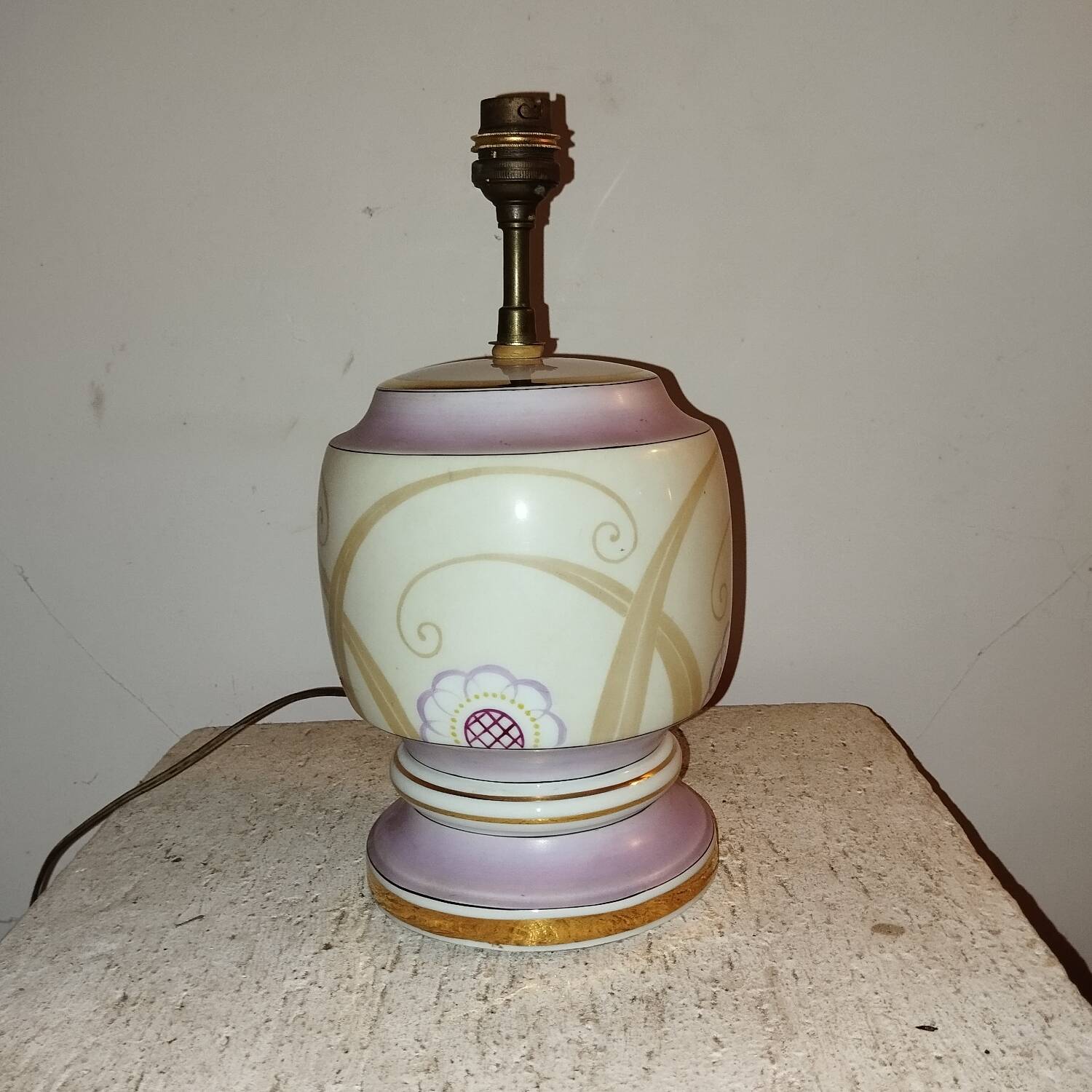 Art Deco ceramic lamp base