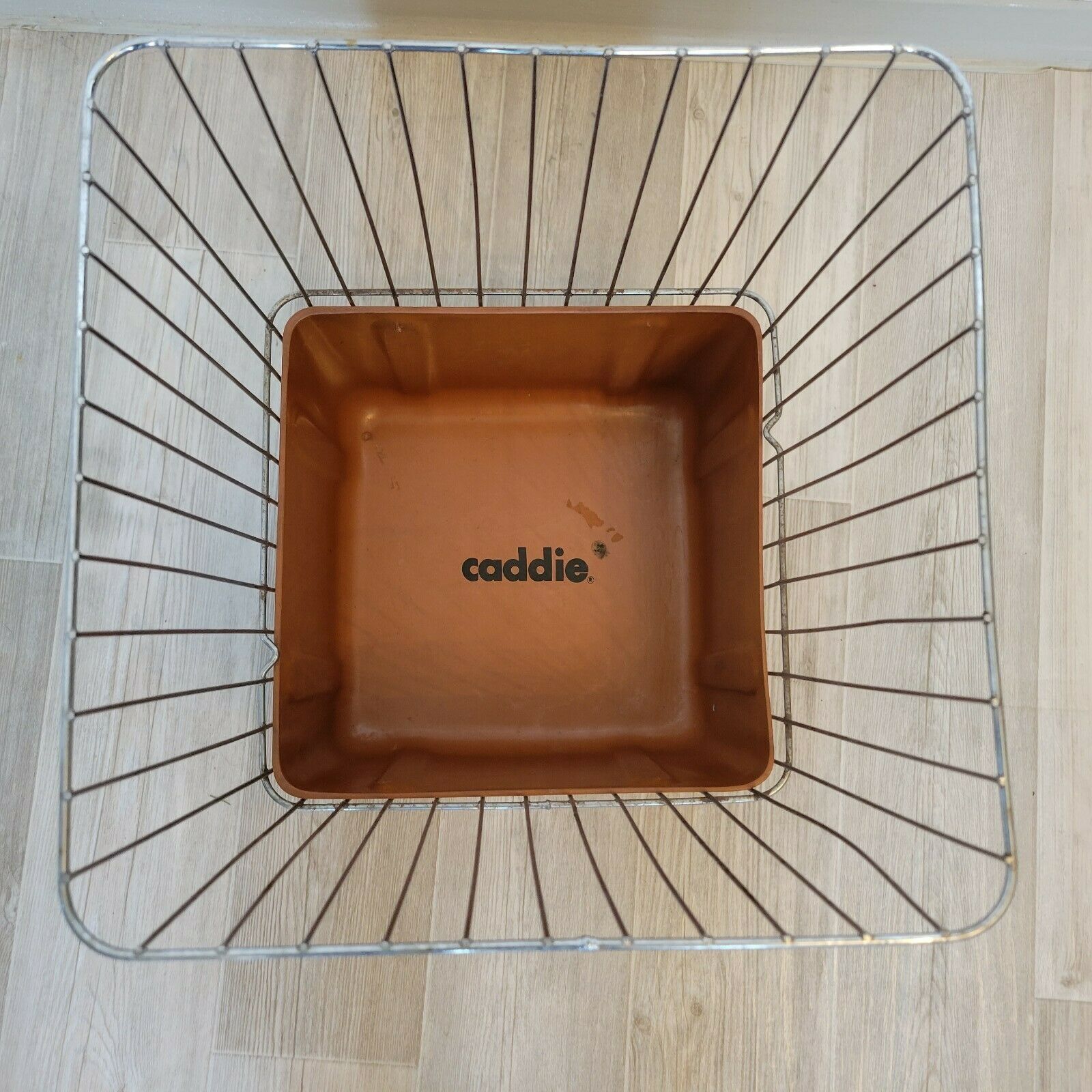 Vintage umbrella holder basket basket metal and plastic brand Caddie