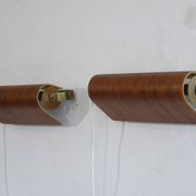 Paire d'applique scandinave en teck 1960