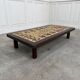 Enamelled lava coffee table 1950 Chaty Vallauris