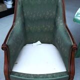 2 Louis XV style Bergère armchairs