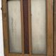 Double glass and patinated fir passage doors, 20th century