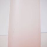 Pink frosted glass bottle