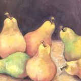 Pair of pear canvases