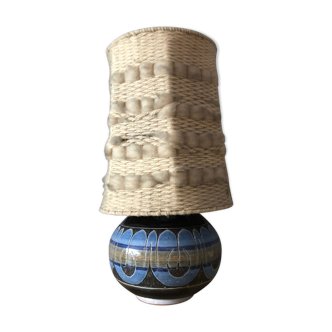 Ceramic lamp, Moreau, wool lampshade