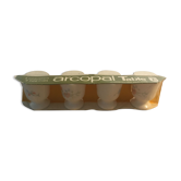 Arcopal lot of 4 shells scented pea pattern