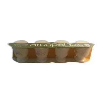 Arcopal lot of 4 shells scented pea pattern