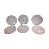 Lot de 6 assiettes creuses porcelaine de Limoges salmon & cie