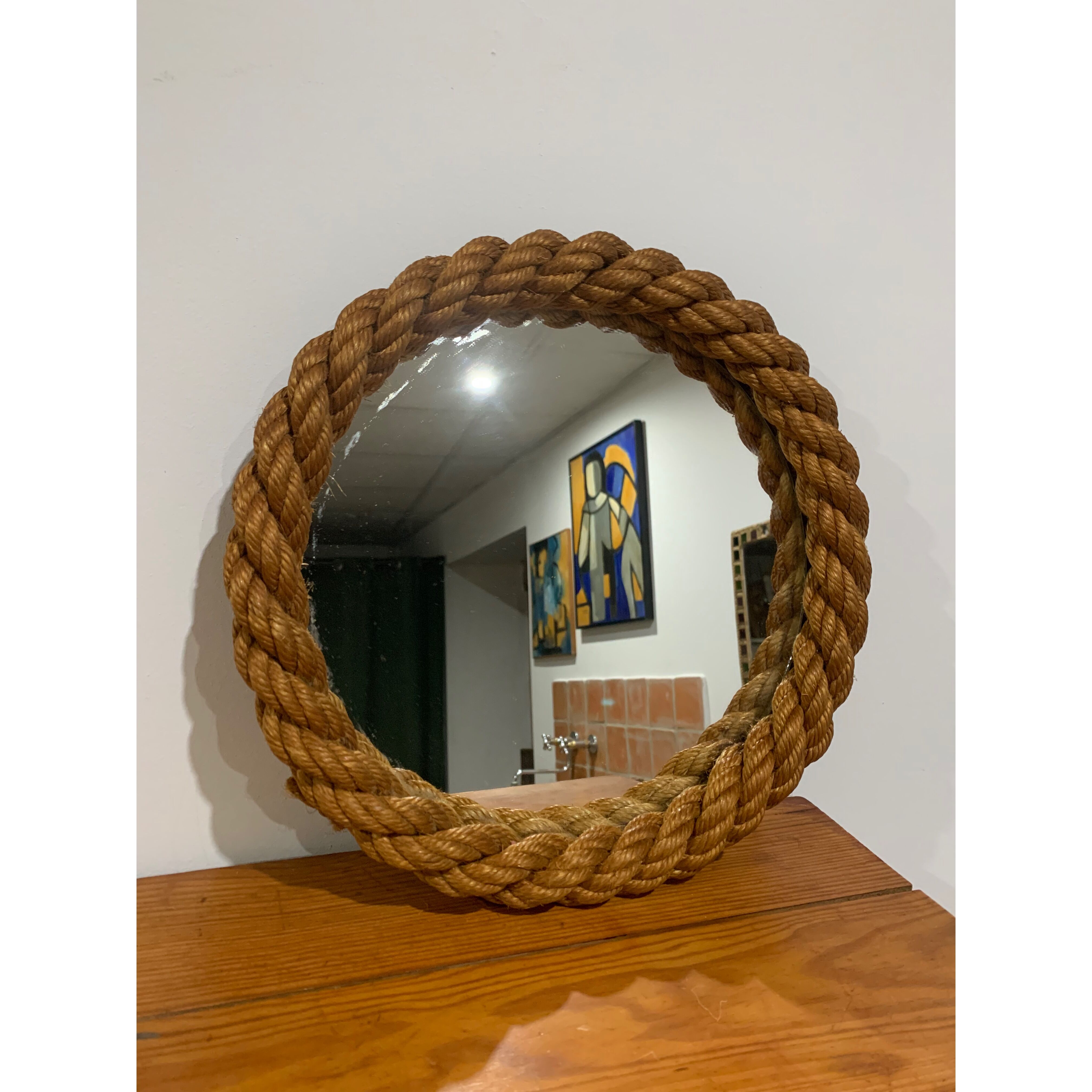 Set of 2 mirrors rope 50s