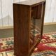 1970s walnut English display cabinet