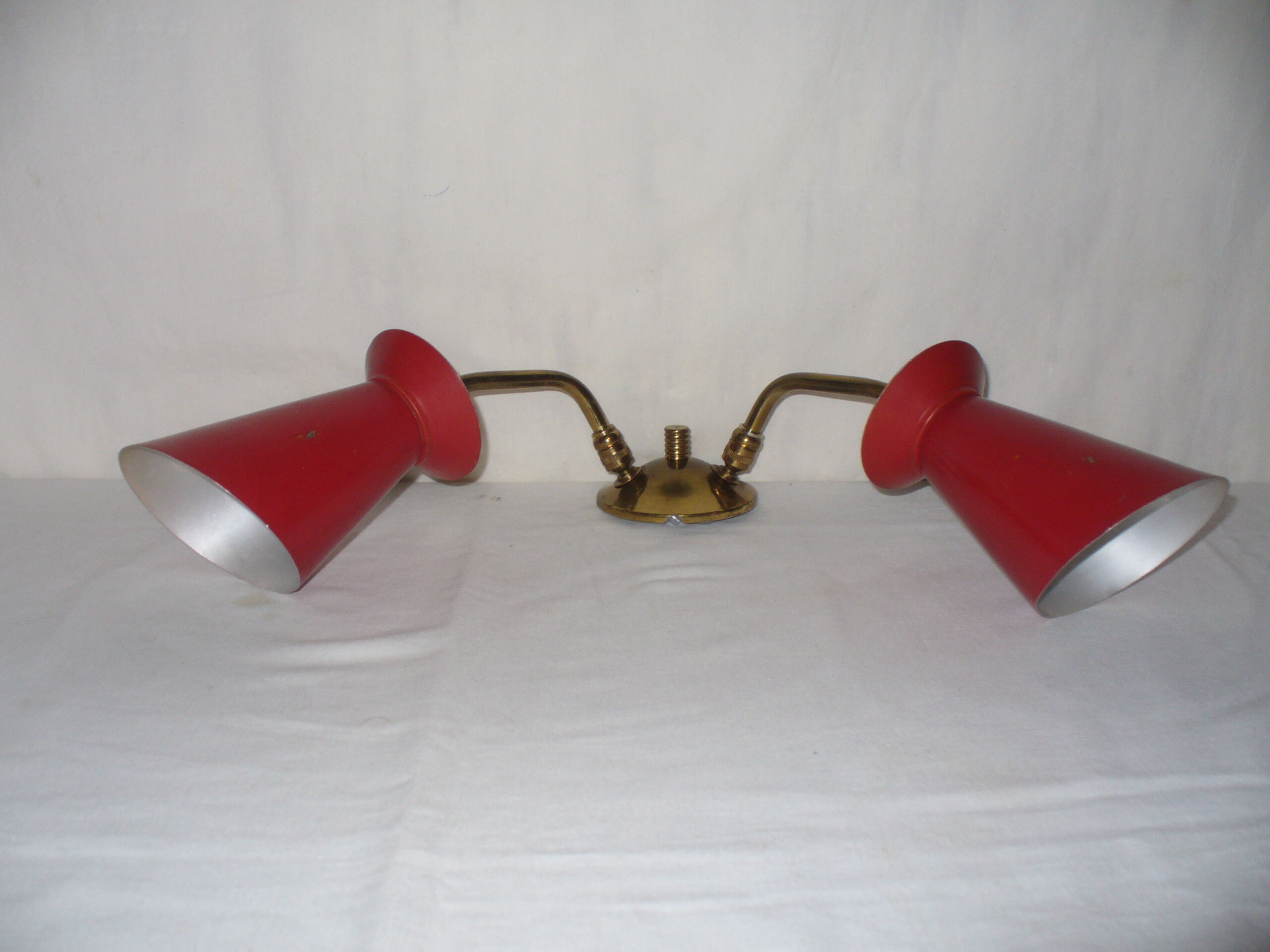 Double diabolo wall lamp from the 50s