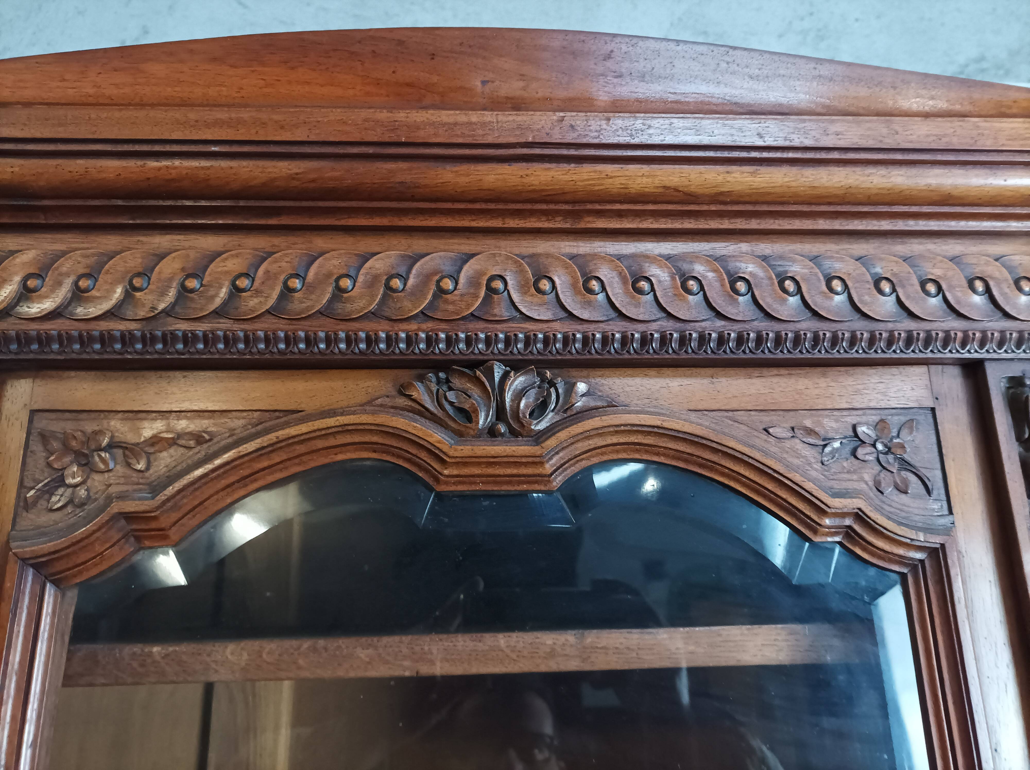 Louis XVI two-body sideboard stamped in walnut
