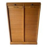 Vintage 70s double curtain filing cabinet