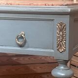 Table style Louis XVI period 1900 patinated and bronze