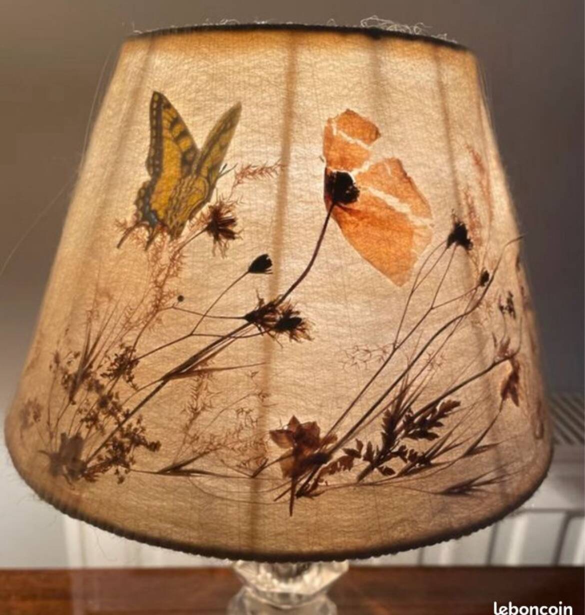 Paire d’abats- jour artisanale vintage