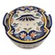 Pot avec couvercle en Porcelaine de Rouen
