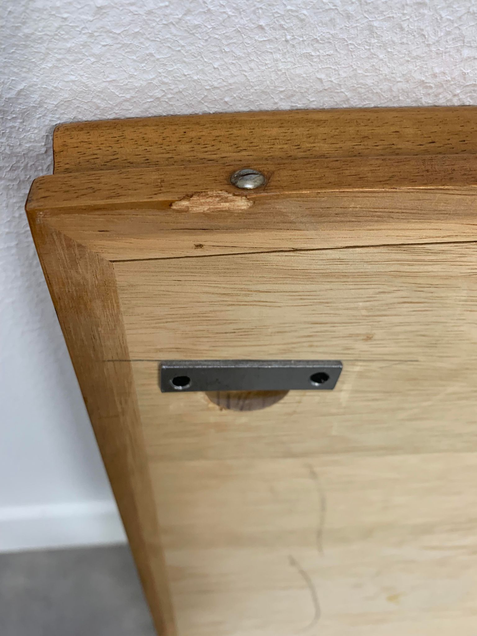 50s shelf mirror asymmetrical wood