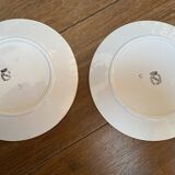 Set of 2 polychrome Sarreguemines dessert plates