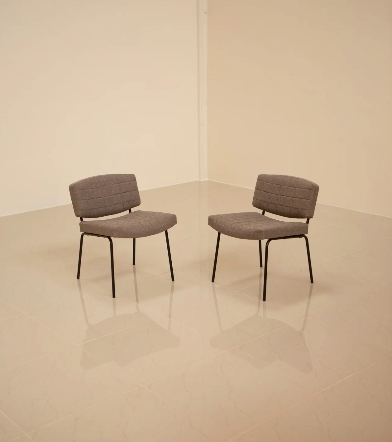 Pair of armchairs "Conseil" by Pierre Guariche for Meurop 60's
