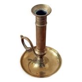 Old Candlestick Mounted Drop Candlestick in Copper or Brass