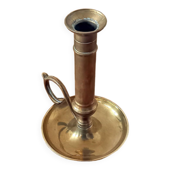 Old Candlestick Mounted Drop Candlestick in Copper or Brass