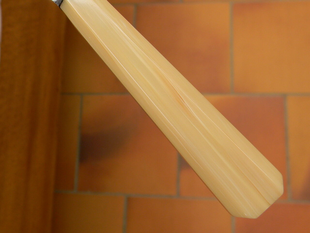 Set of 11 cheese knives or vintage dessert stainless steel blade.