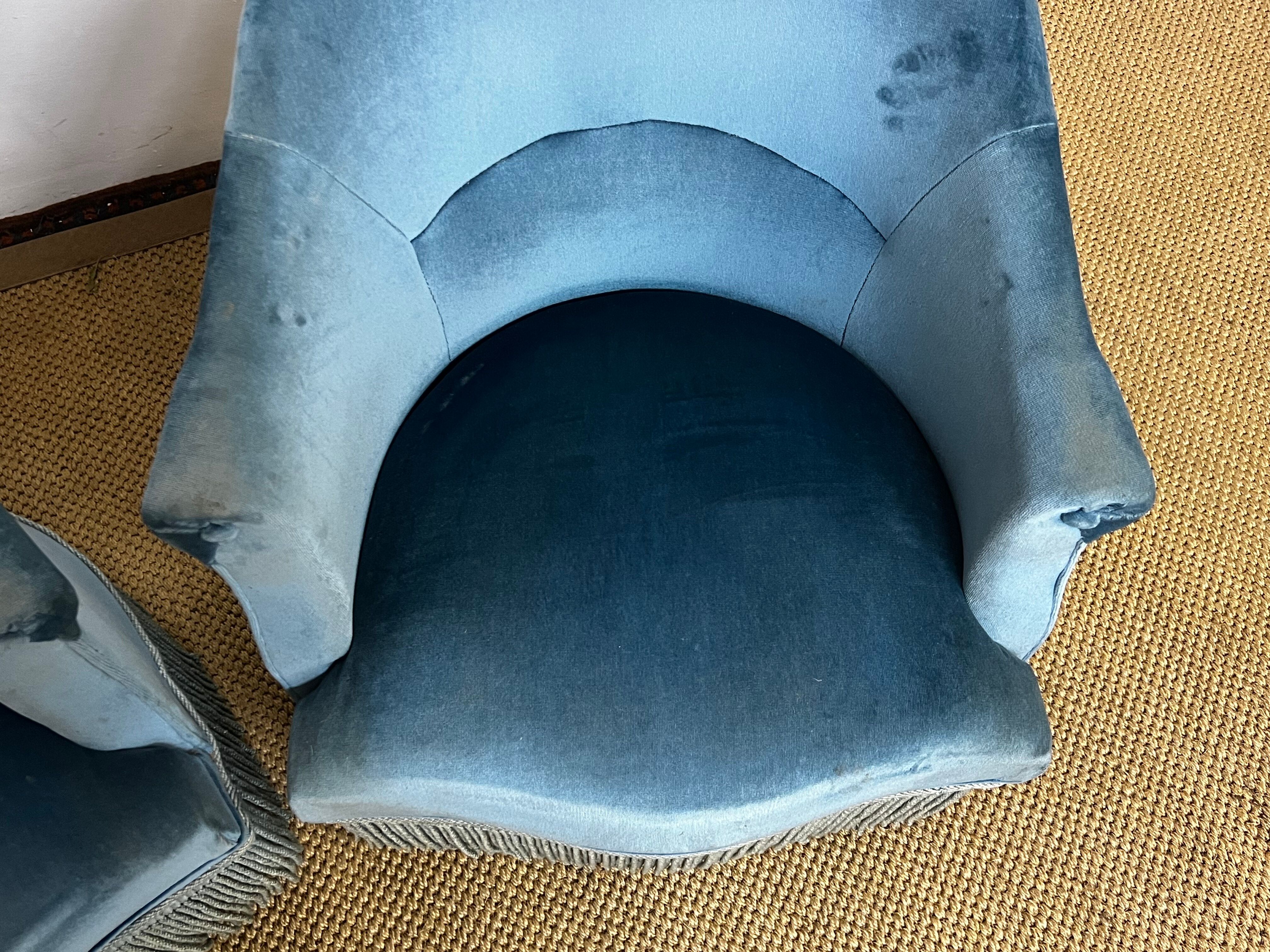 Pair of toad armchairs