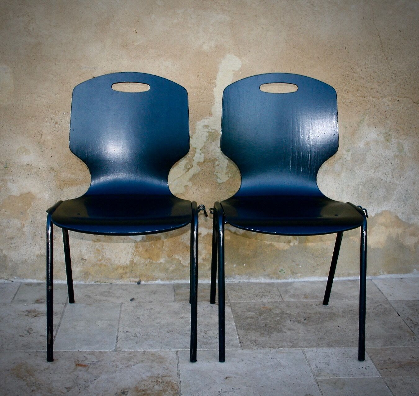 Pair of vintage german pagholz chairs from mid-XX