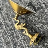 Swan brass wall lamp