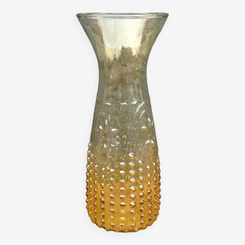Amber molded glass decanter
