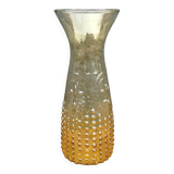 Amber molded glass decanter