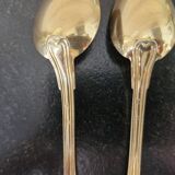 6 gold metal teaspoons