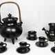 Jean Marais Tea Service, black ceramic 1980