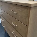 60s light oak chest of drawers