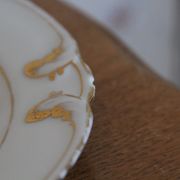 6 dessert plates in white porcelain