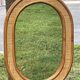 miroir mural en rotin et osier tressé, vintage 64 x 45 cm