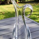 Soliflore vase in crystalline glass, by Flavio Poli for Art Vannes France. High 32 cm