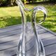 Vase soliflore en verre cristallin, par Flavio Poli pour Art Vannes France. Haut 32 cm