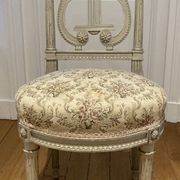Pair of chairs, lyre back, based on a model by Jacob, Louis XVI style.