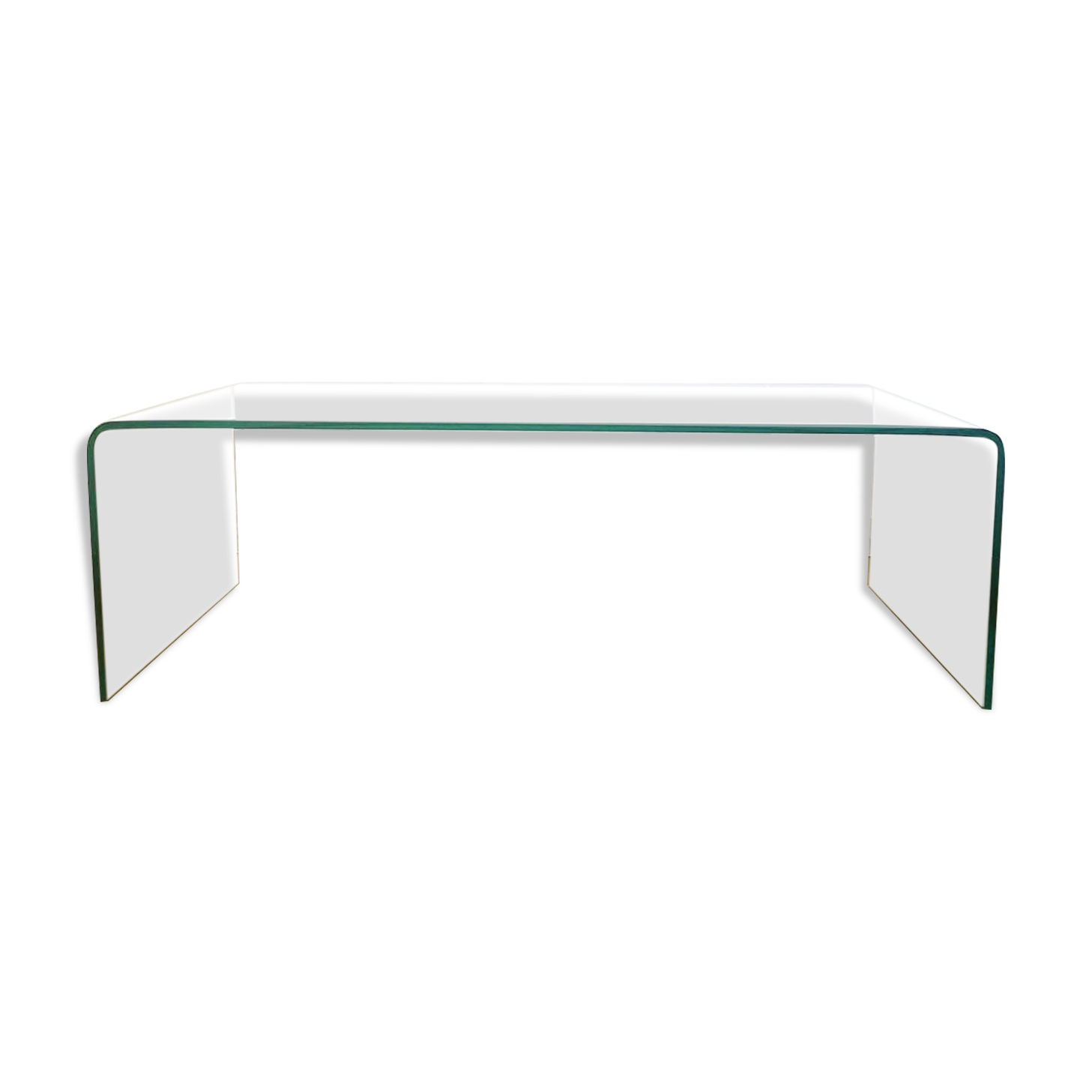 Moulded glass coffee table