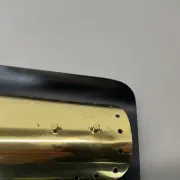 Rare Minimalist Theatre Wall Light in Brass, Italy 1950s