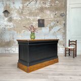 Solid wood box counter.