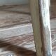 Old workshop stool in patinated solid wood