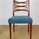 Danish vintage chairs blue turquoise vintage - set of 4 - great set